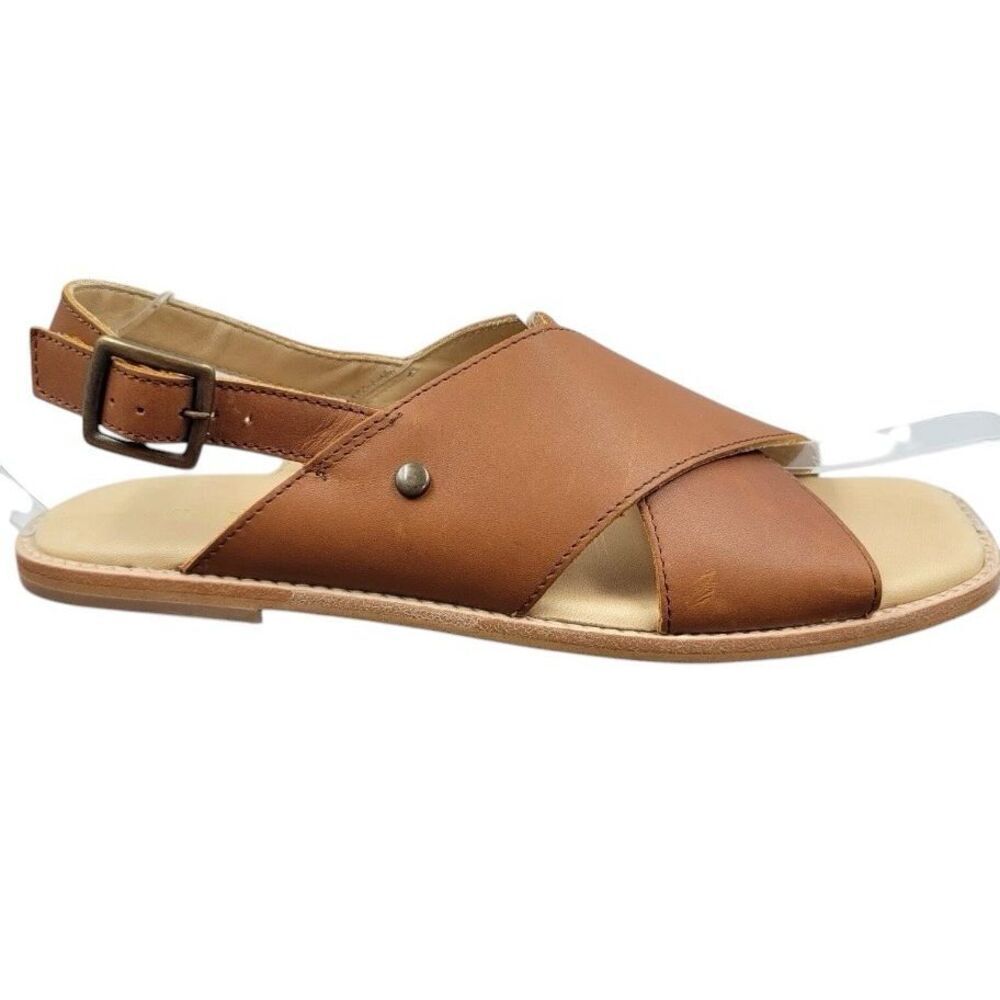 Patina Portland Leather Brown Sandals Shoes Women’s Size 6 EUR 36 Handmade Tan
